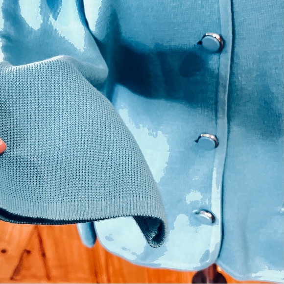 New York & Company Turquoise Cardigan Sweater - Picture 5 of 8